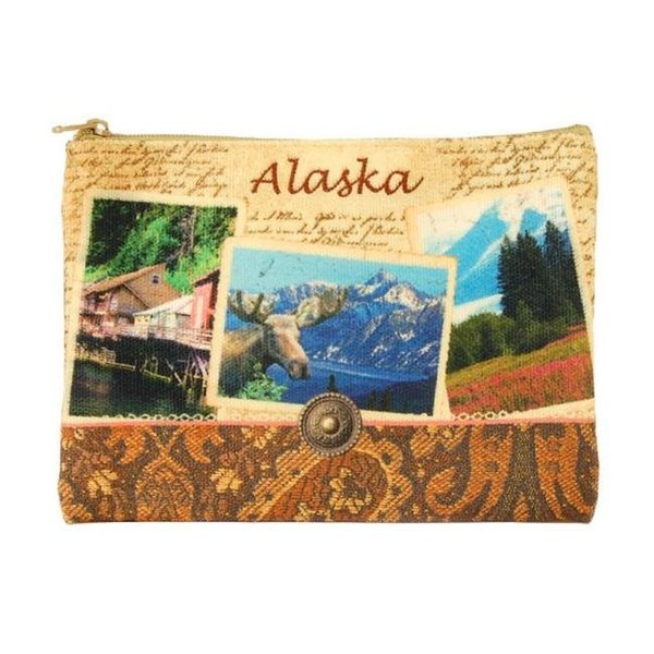 Americaware Americaware ZPALA01 Alaska Vintage Print Zip Pouch ZPALA01